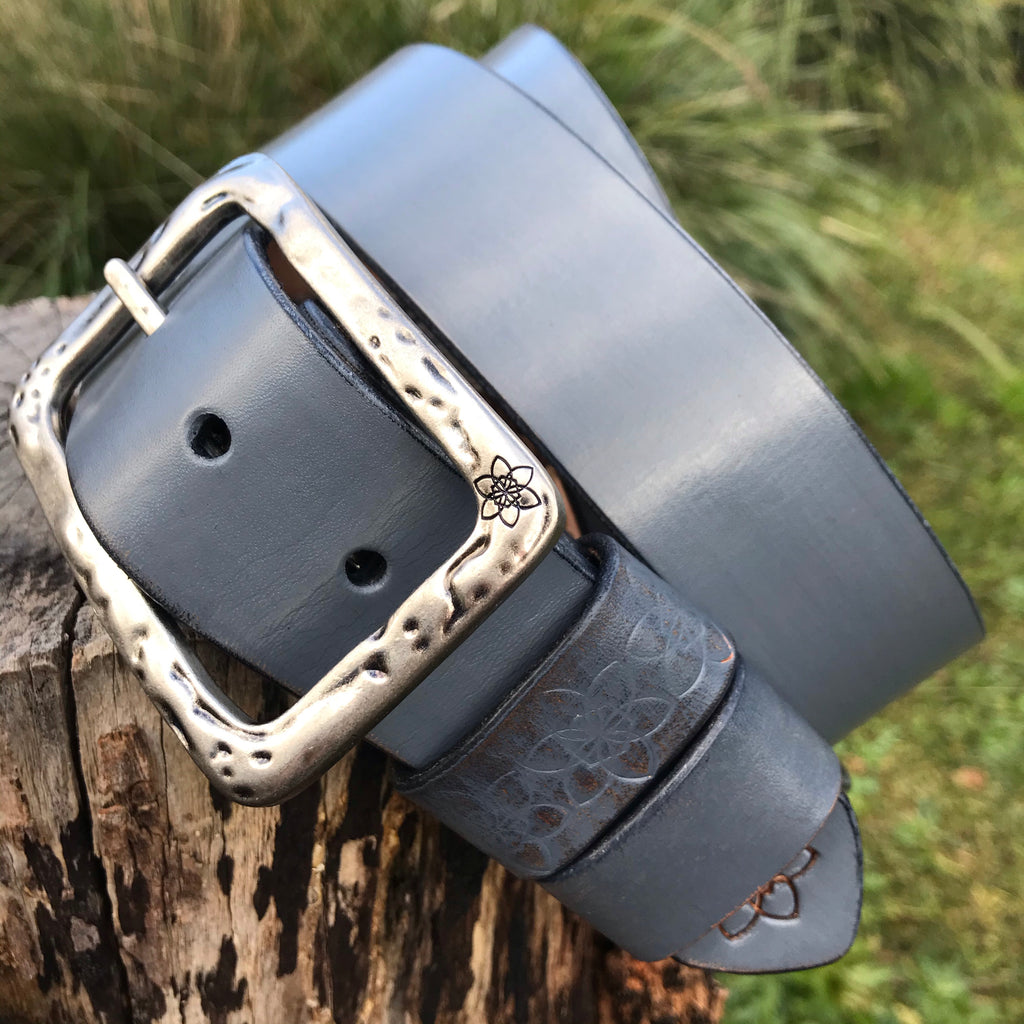Boho Vintage Style 'Funki' Belt in SLATE Grey