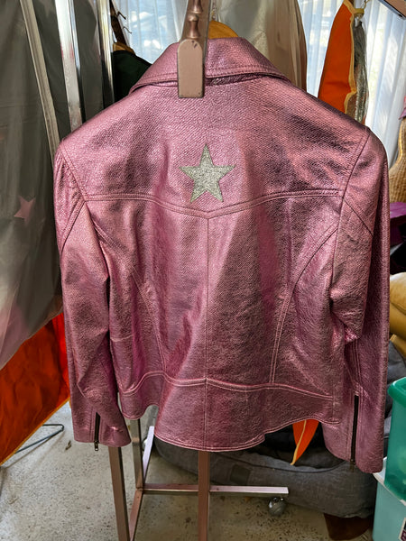 Stardust Biker Style Leather Jacket