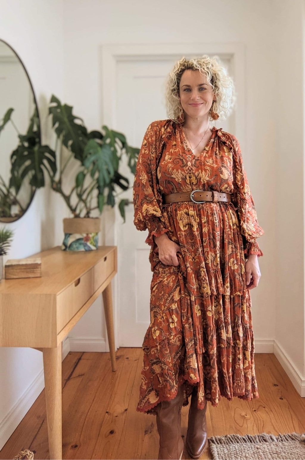 Dark Honey Tan  'Funki'  Belt