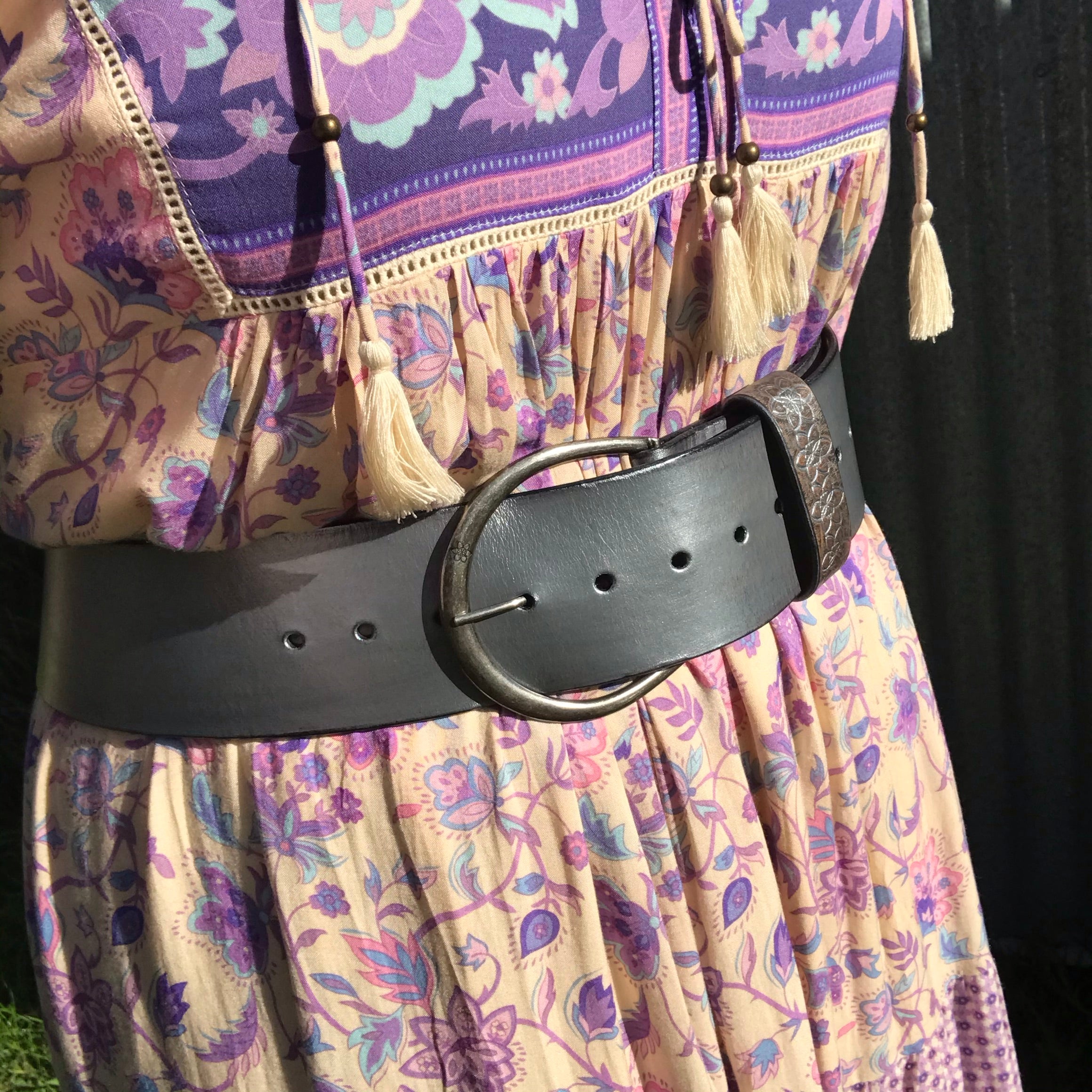 Hippi' Wide Belt Silver