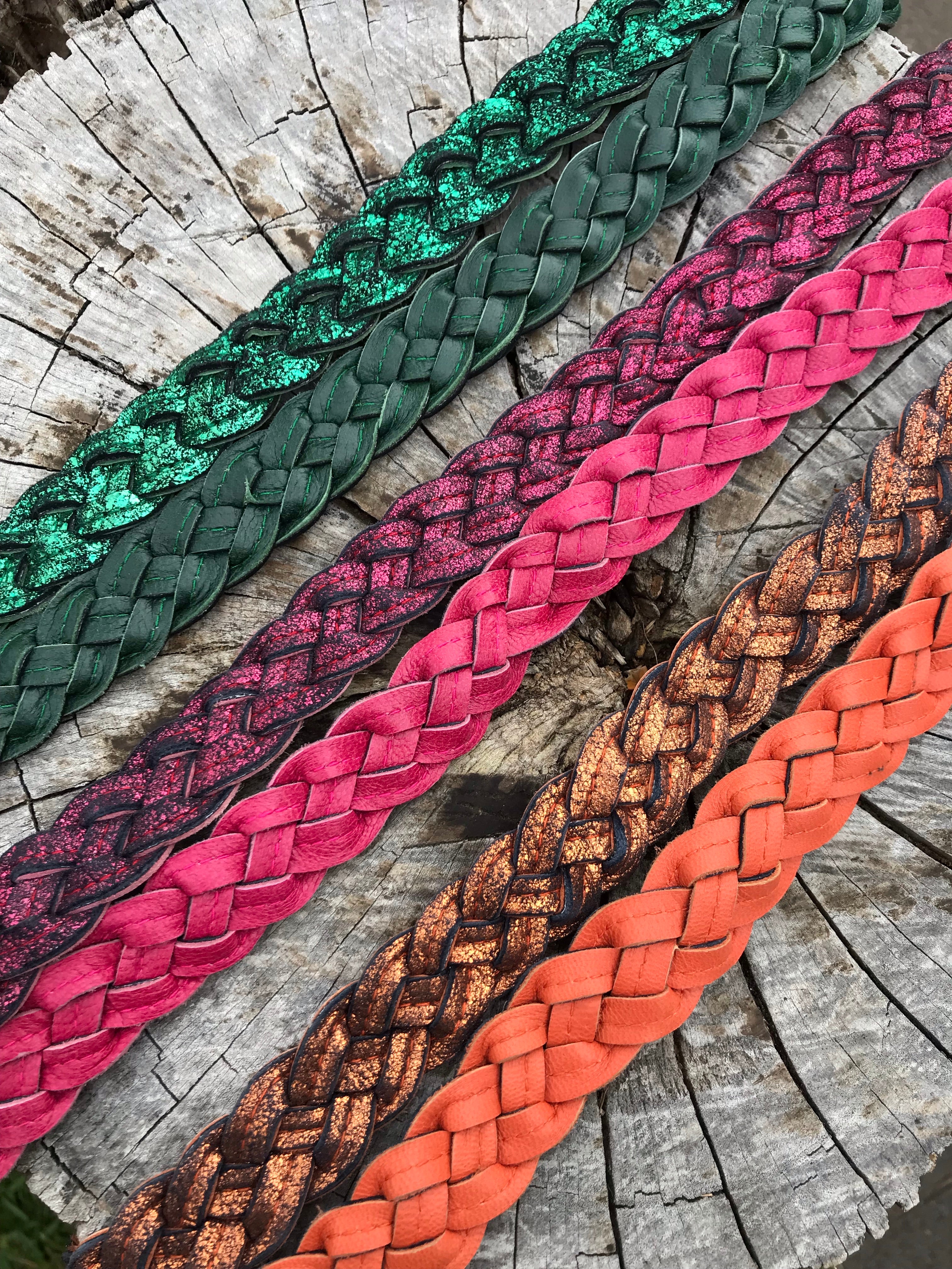Reversible Sparkle Plait Belts