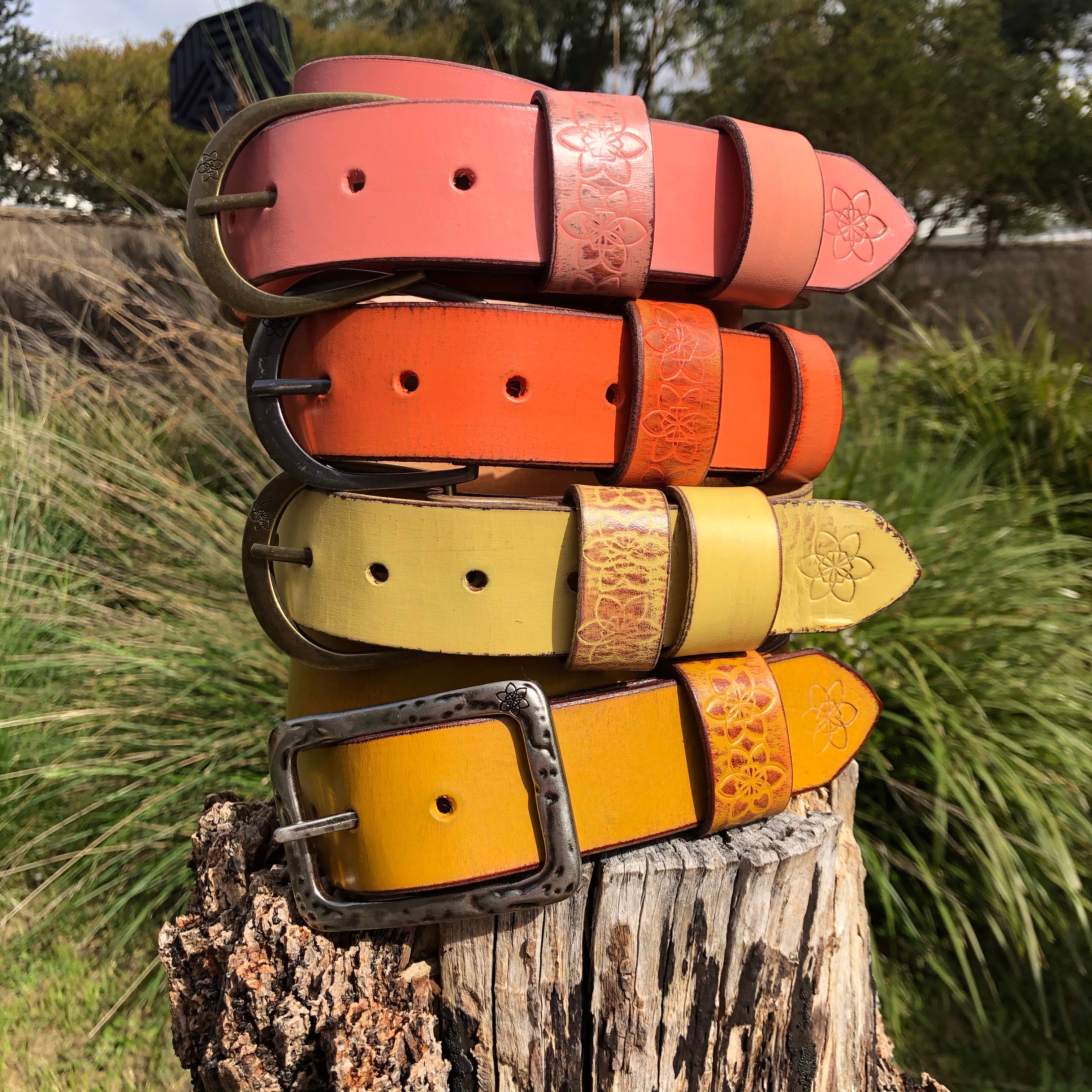 Boho Vintage Style 'Funki' Belt in Tang