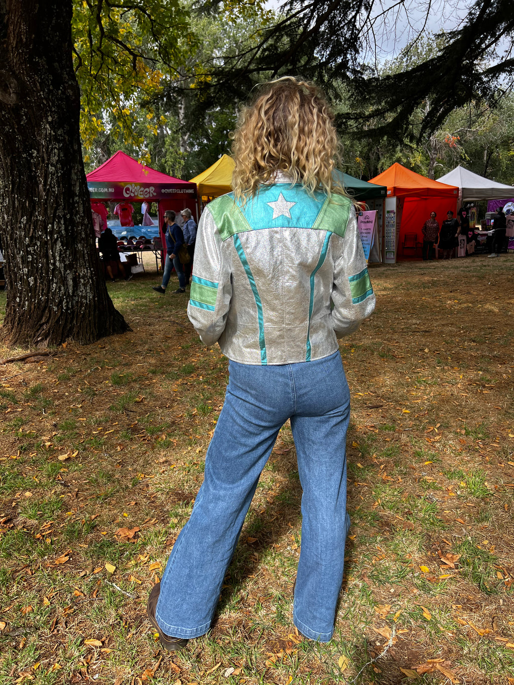 Barbarella Racer Style Leather Jacket