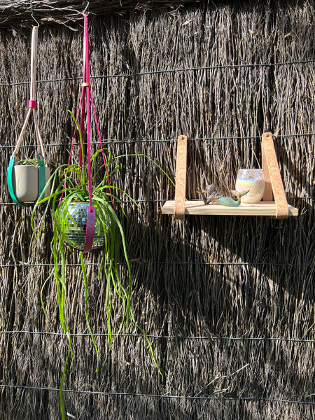 Leather Hanging Floating Shelf Brackets