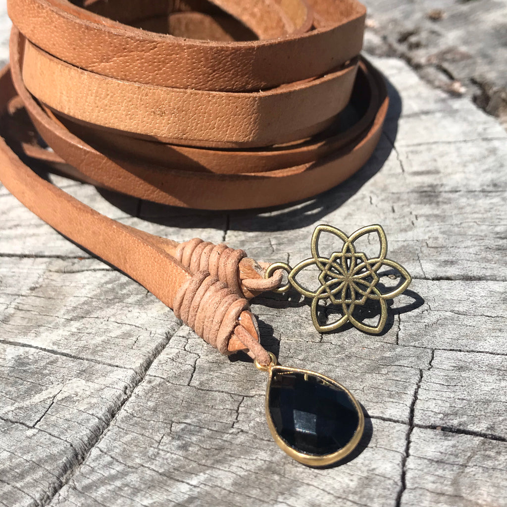 Wispi Gem Tie Belt  Natural