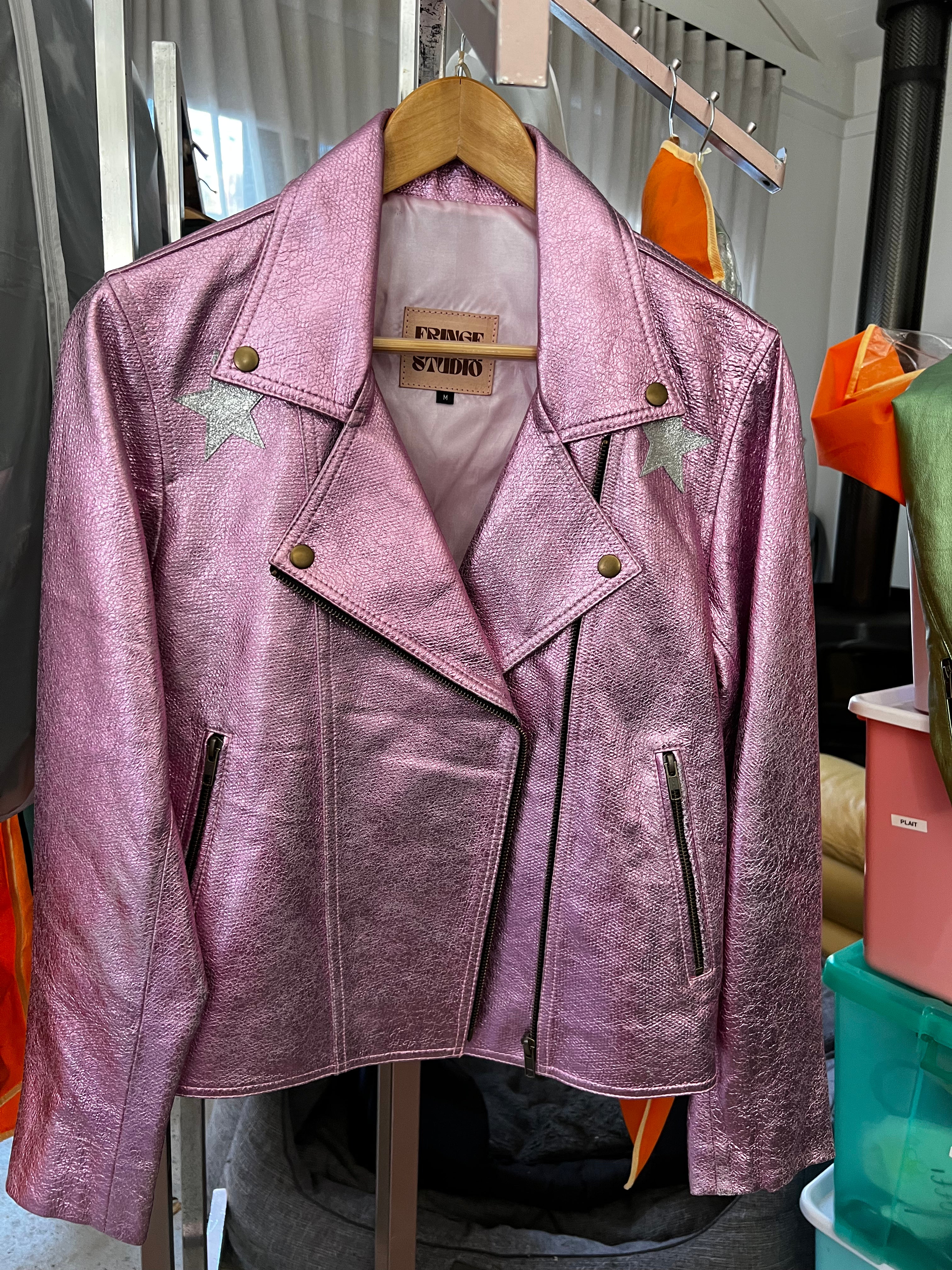 Stardust Biker Style Leather Jacket