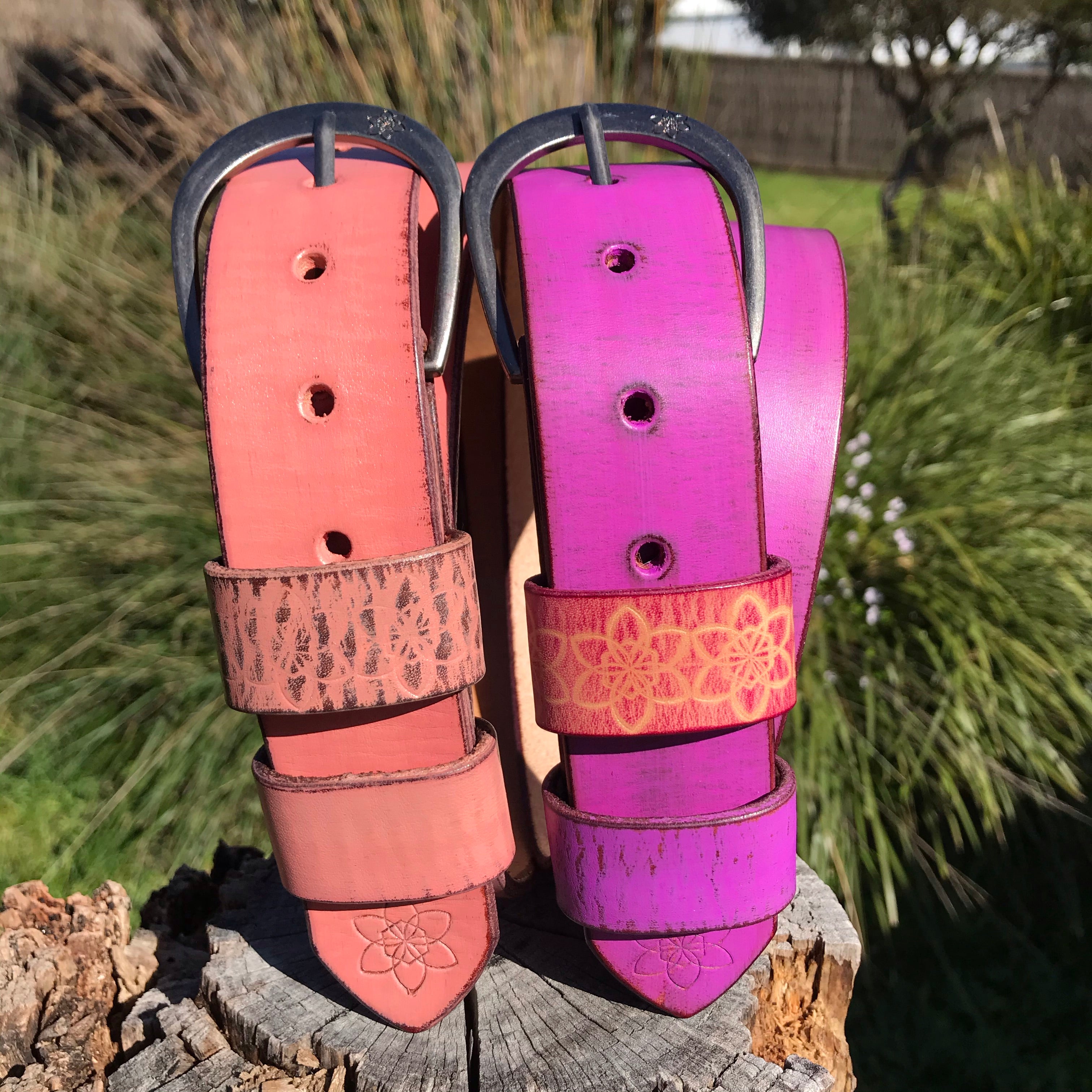 Boho Vintage Style 'Funki' Belt in Peach