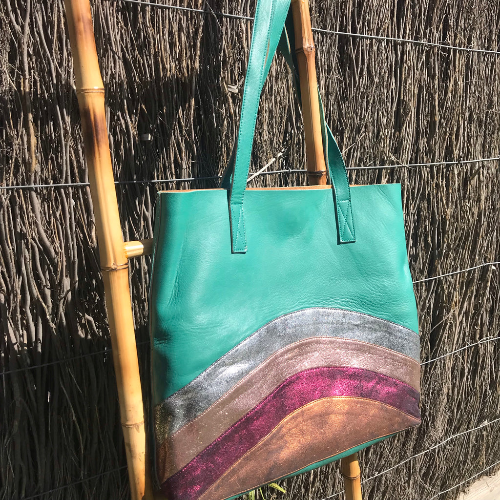 Turquoise Rainbow Soul Tote