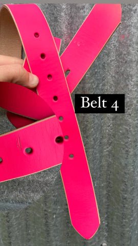 SALE  Belt 4 'Funki' Neon Pink 80-90cm