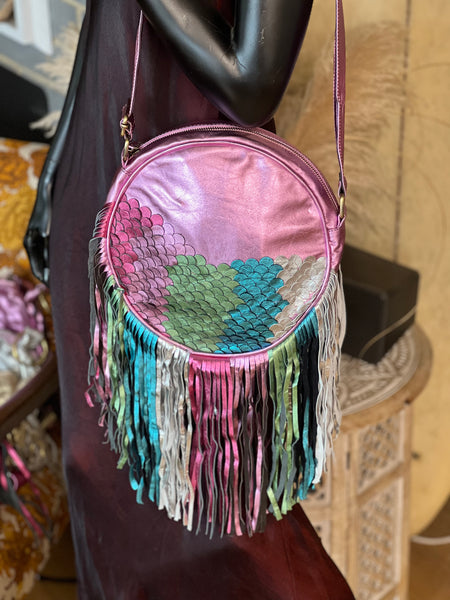 Mermaid Round Tassel Bag