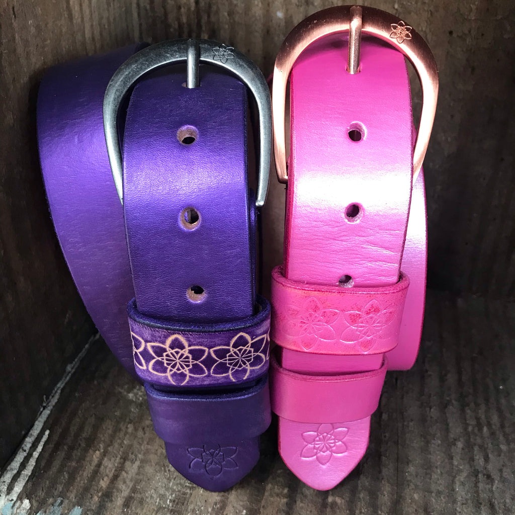 Metallic painted Leather Fairy Floss  'Funki'  Belt