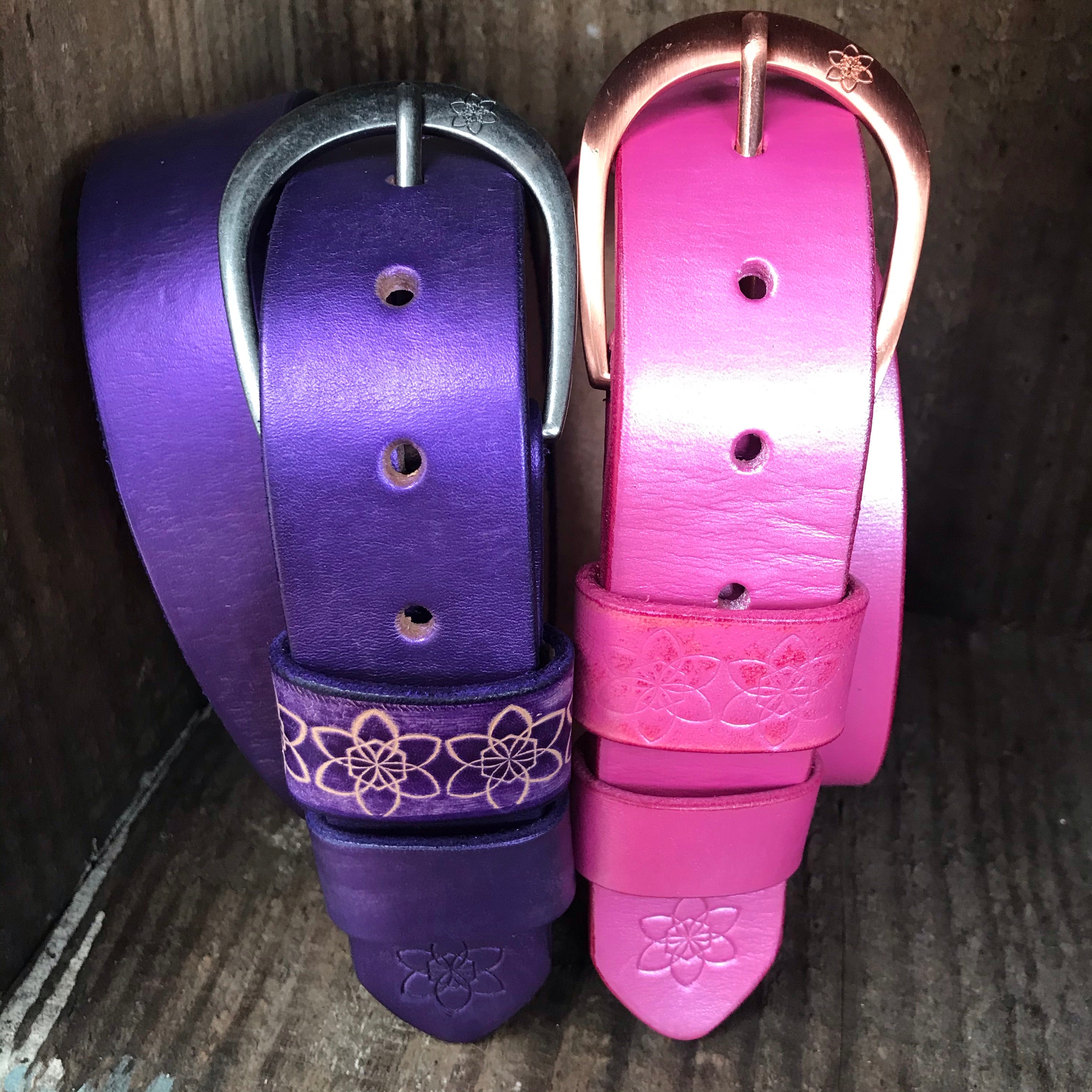 Metallic painted Leather Fairy Floss  'Funki'  Belt