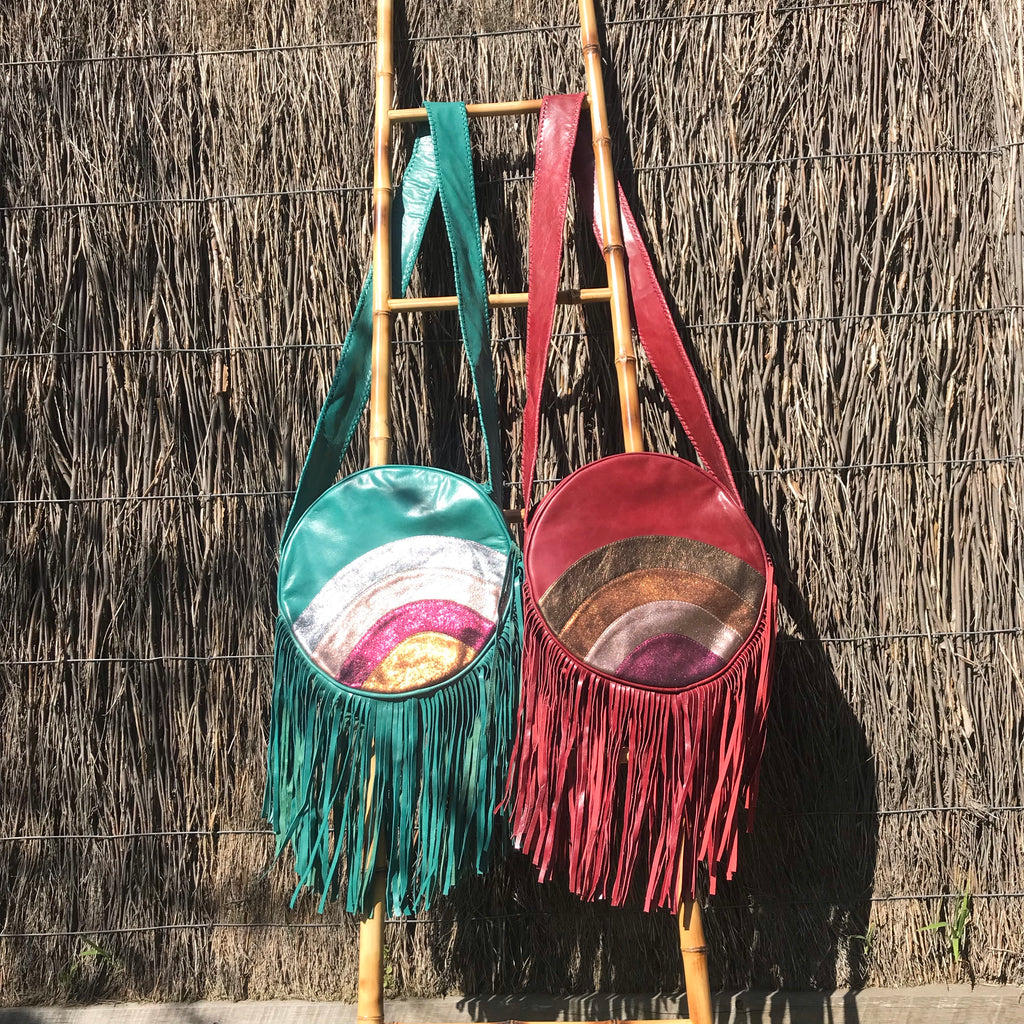 Rainbow Soul Cherry Round Boho Bag