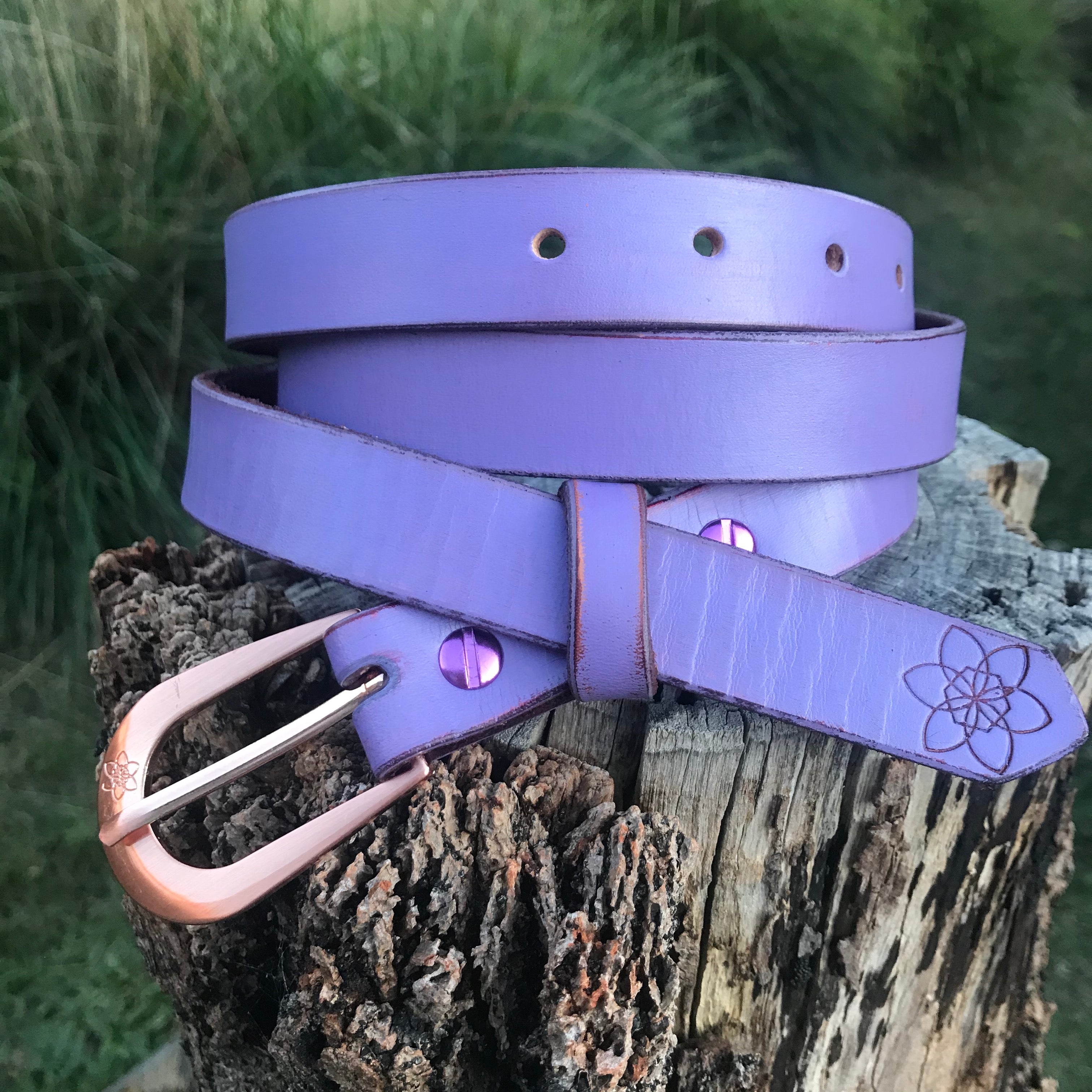 Boho Vintage Style 'Slinki' Belt in VIOLET